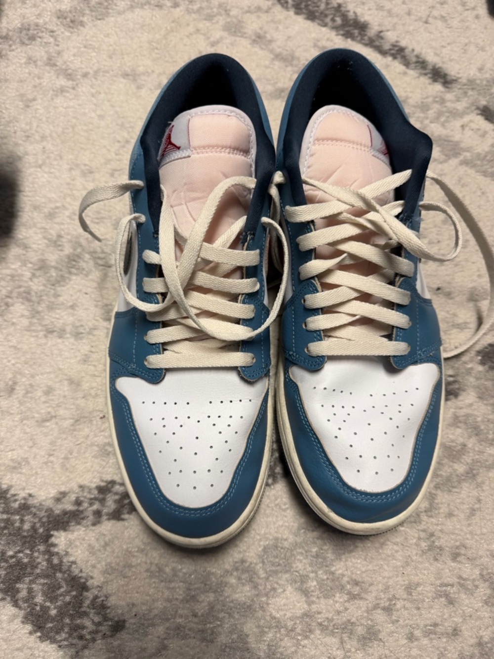 Jordan Mens Athletic Shoes in Blue & White